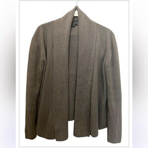 Theory Wool Cashmere Blend Open Front Cardigan Size M